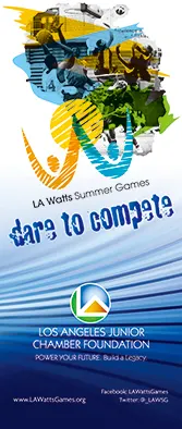 Retractable banner showcasing a central promotional message highlighting a unique company offering.