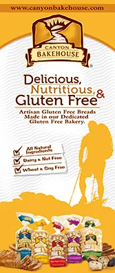 Retractable banner with a central message as the main focus, supported by a logo or image above and details below.