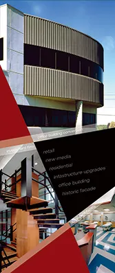 Banner ad featuring creatively arranged images with minimal text layered above or around them for visual appeal.