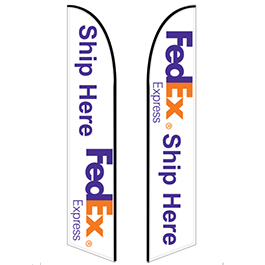 Eye-catching feather banner making text visible from a distance