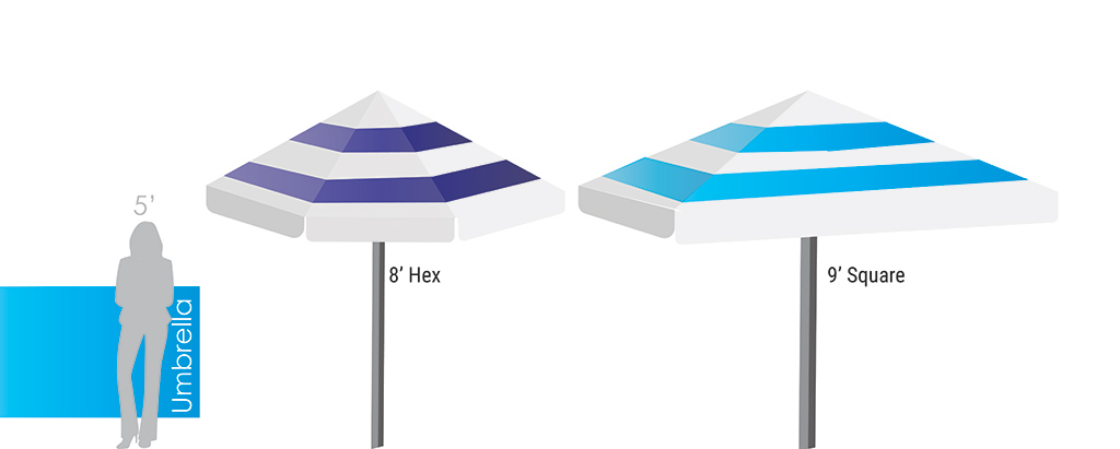 Custom Patio Umbrellas in Several Shapes and Sizes