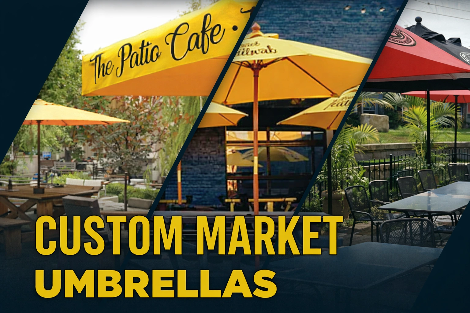 Create Attractive & Social Distanced Outdoor Spaces – Custom Market Umbrellas