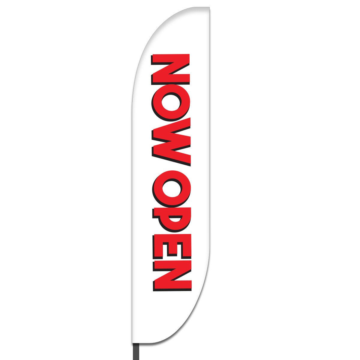 Classic red-on-white vertical print design.