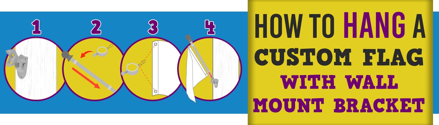 How to Hang A Custom Flag Using Wall Mount Bracket