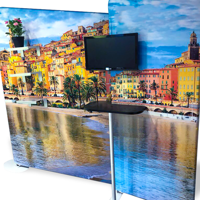 TV Mount Clamp Unit for Tension Fabric Displays