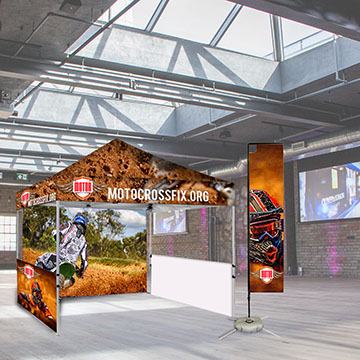 Quick-setup commercial canopy tent for trade shows