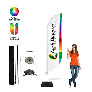 8ft Custom Feather Flag