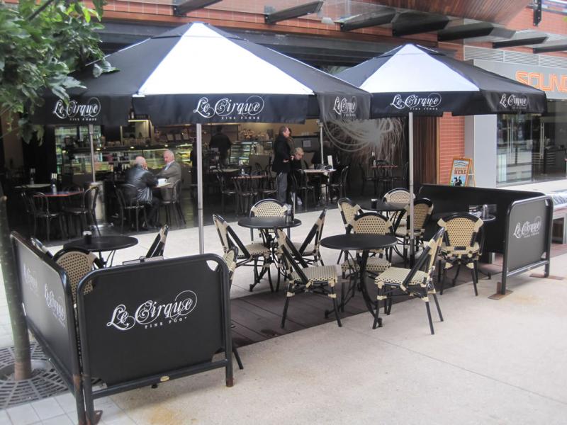 Event Shade with Custom Market Umbrellas