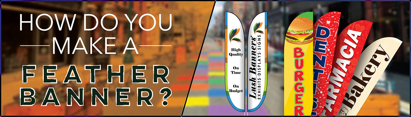 How do you make a feather banner?