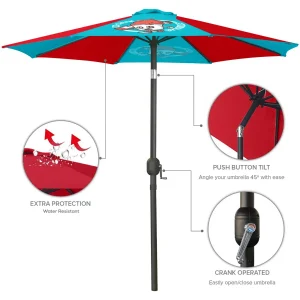 CUSTOM PATIO UMBRELLAS WITH TILT-ABLE ALUMINUM STAND