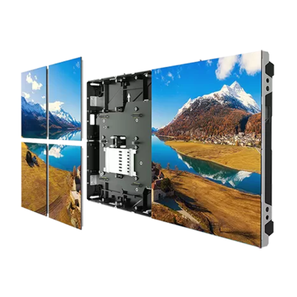 Modular LED video wall creating high-resolution visuals for events