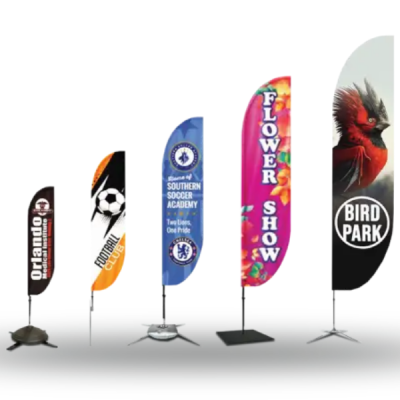 Feather & Teardrop Flags From Lush Banners