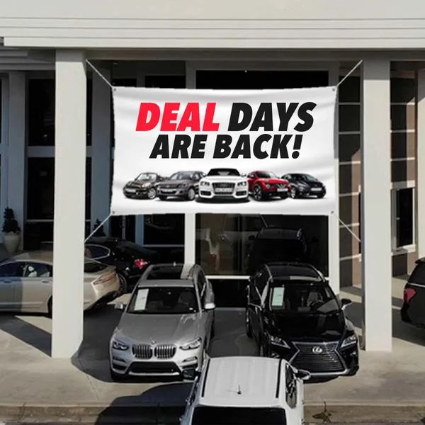 Large custom storefront banner with promotional text “Deal Days Are Back”